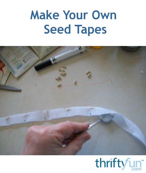 Make Your Own Seed Tapes ThriftyFun
