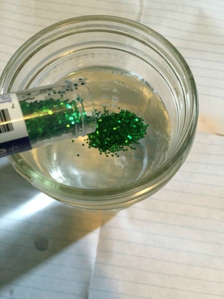 Jar Snow Globe - adding glitter