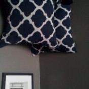 black and white pillow