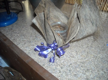 Coconut Fiber Candle Holders