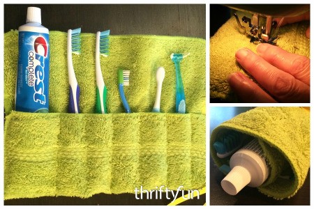 Washcloth Travel Toothbrush