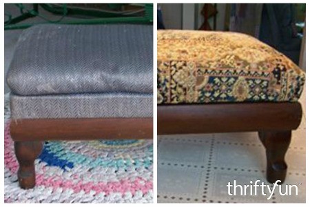 Reupholstering a Footstool