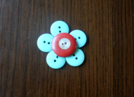 Button Brooch