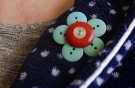 Button Brooch