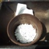 Styrofoam in plant pot