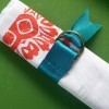 blue ribbon tie around serviette or napkin