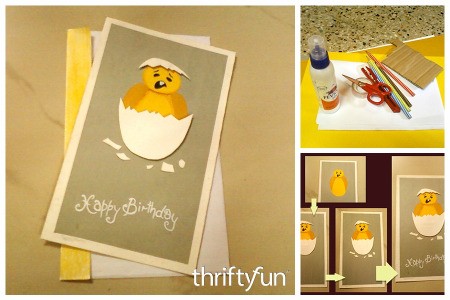Making a Hatching Chick Birthday Card