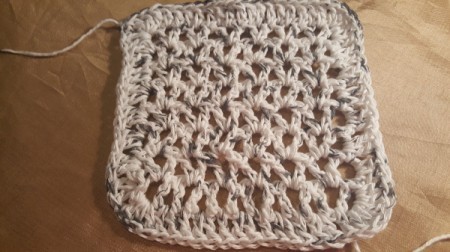 Crocheted V-Stitch Dishcloth - completed