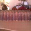 set of Britannica on table