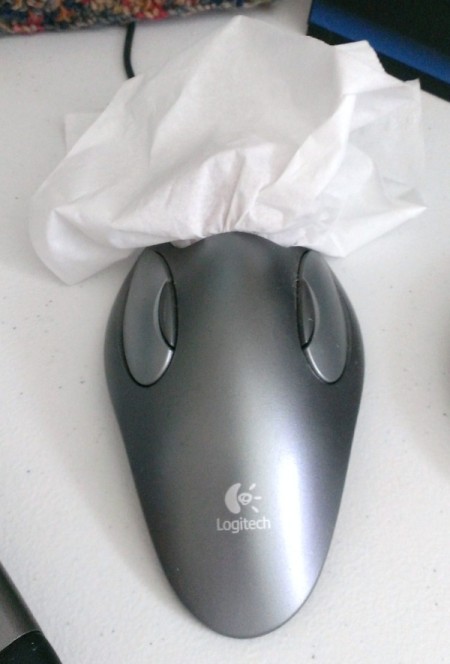 Clean Your Trackball with a Tissue