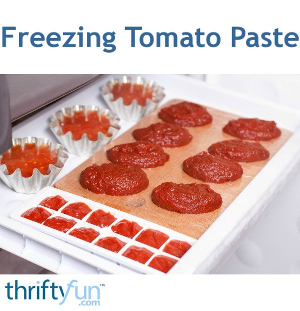 Freezing Tomato Paste ThriftyFun