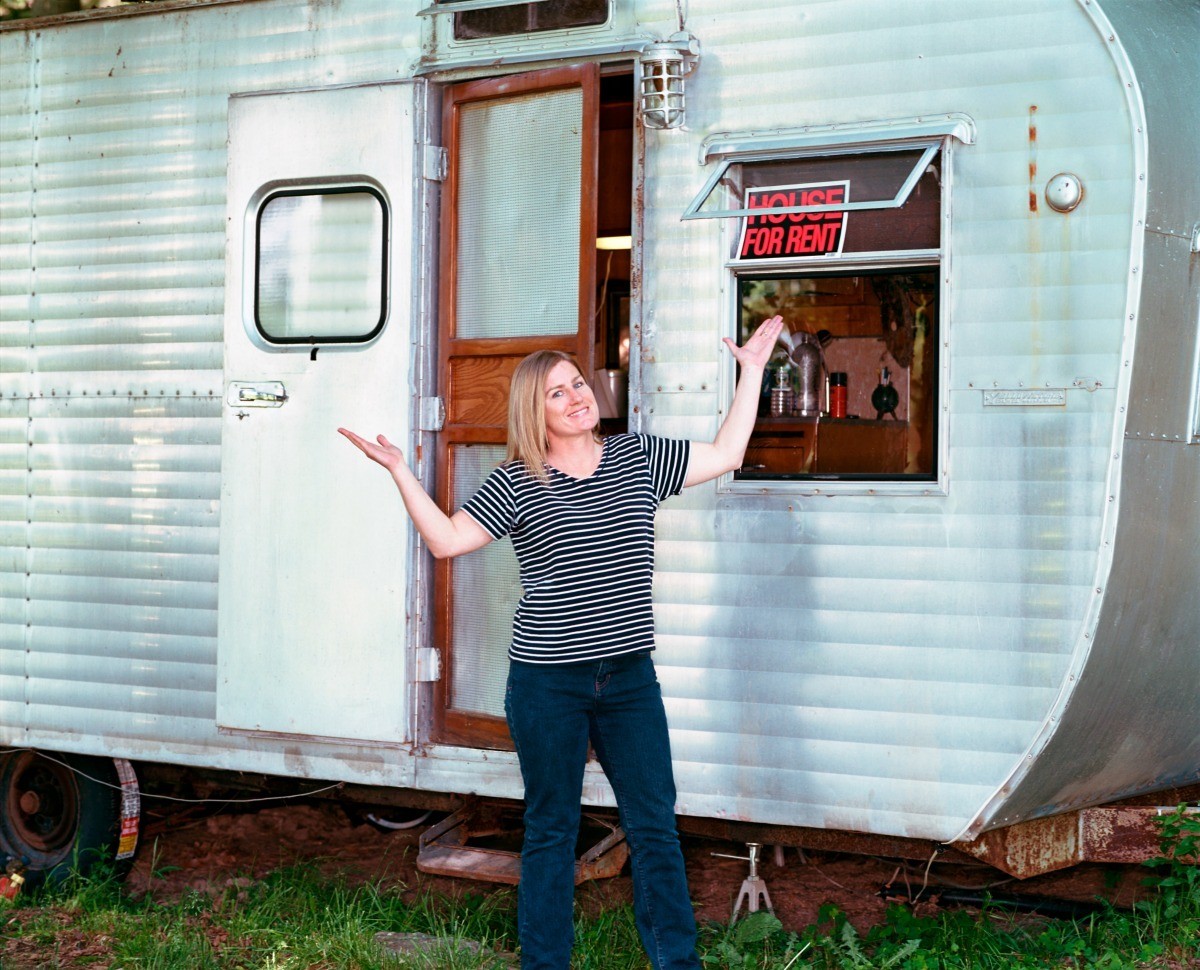 living in a travel trailer to save money