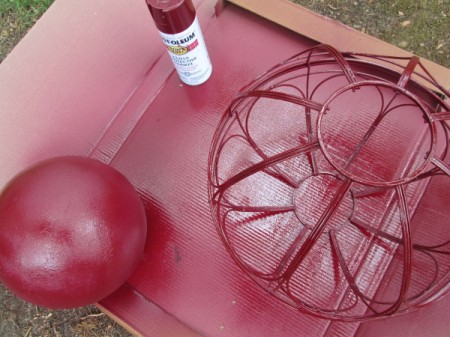 Garden Sphere Out Of Hanging Baskets