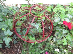 Garden Sphere Out Of Hanging Baskets