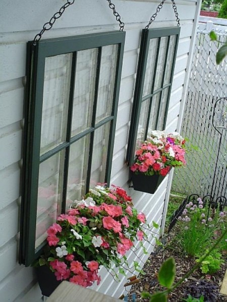windows with flower boxes