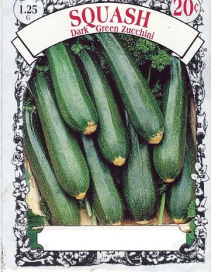 zucchini  seed package