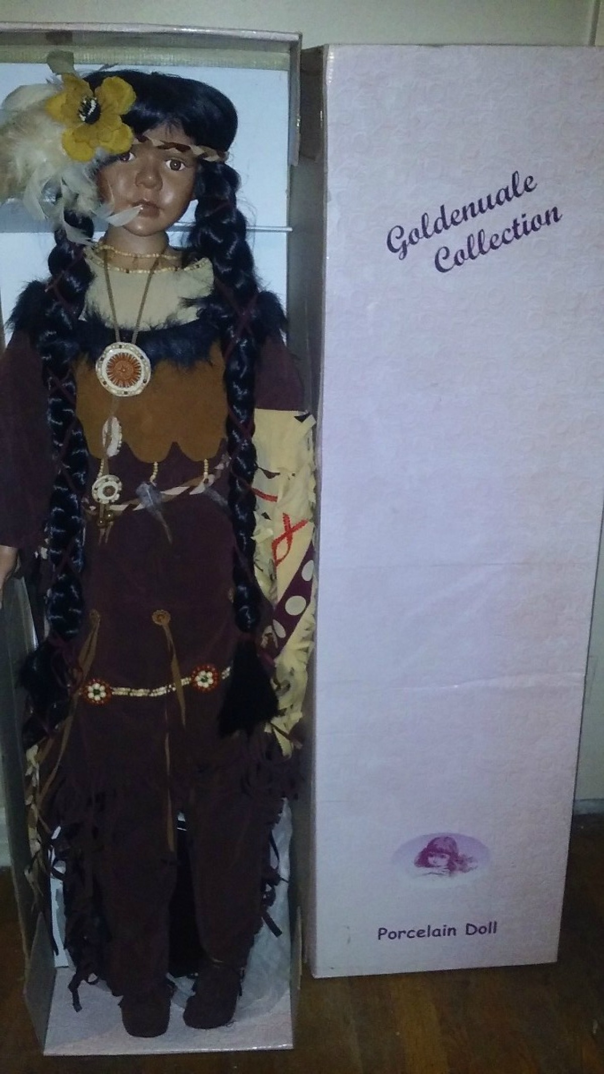 native american porcelain collectible dolls