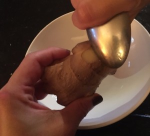 Peel Ginger with a Spoon