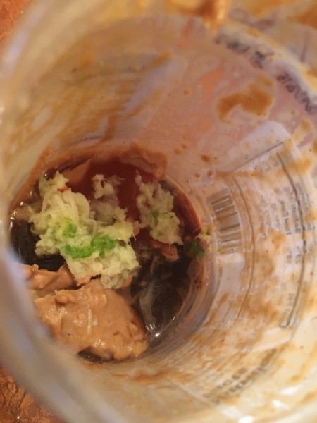 End of Peanut Butter Jar Peanut Sauce