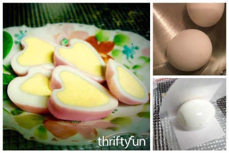 Making Valentine's Day Boiled Eggs