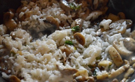 Spicy Mushroom and Rice Stir Fry