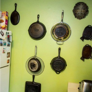 Hang Flat Pans on Kitchen Wall