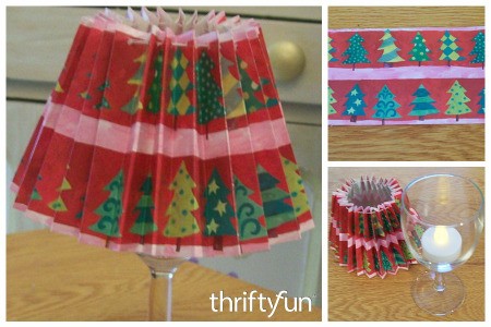 Recycled Wrapping Paper Christmas Lamps
