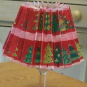Recycled Wrapping Paper Christmas Lamps