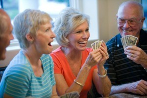 Senior Citizens playing cards