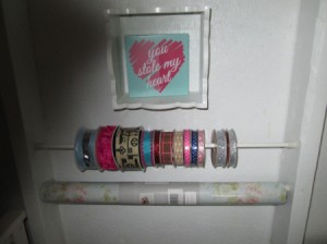 Tension Rod Crafting Ribbon Holder