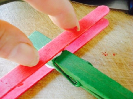 Clothespin and Popsicle Stick Plane