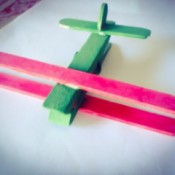 Clothespin and Popsicle Stick Plane