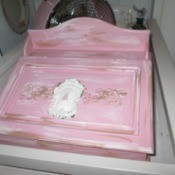 pink shabby chic painted storage box