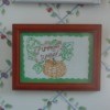 pumpkin embroidery framed