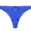 Blue cotton thong underwear on a white background