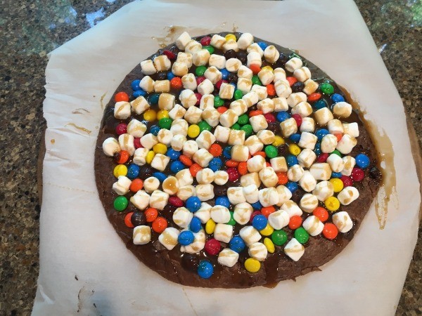 Candy Brownie Pizza