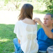 Young woman with older man