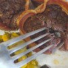 Mini Meatloaf - eating a mini meat loaf