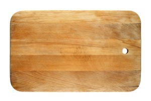 Wood Cutting Board against a white background