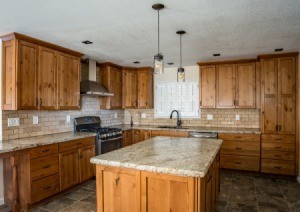 Kitchen with granite counter tops