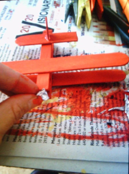 Clothes Pin and Popsicle Stick Airplane