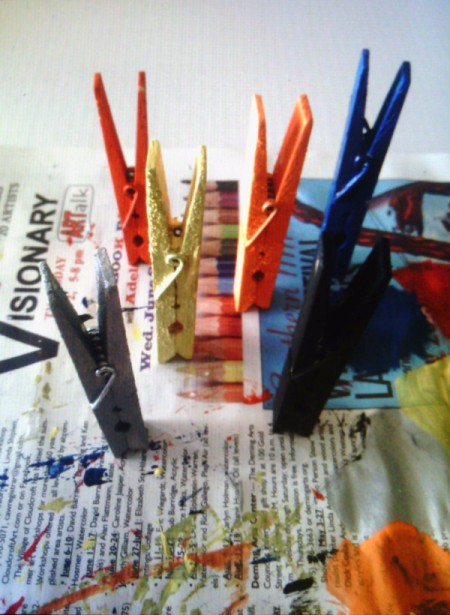 Clothes Pin and Popsicle Stick Airplane