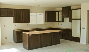 New Kitchen with cabinets and no counters