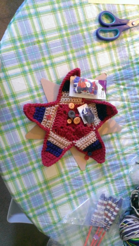 Crochet Americana Star Wall Hanging