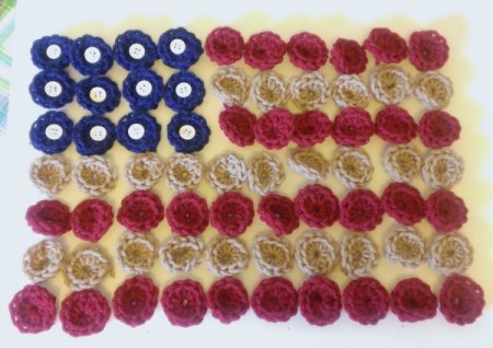 Crocheted Flag Wall Hanging