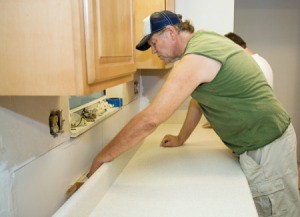 Kitchen Counter Tops being installed