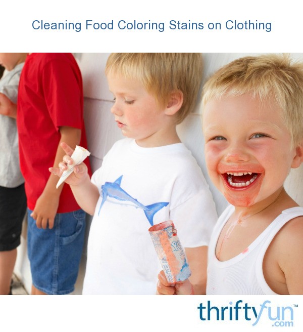 Cleaning Food Coloring Stains on Clothing | ThriftyFun