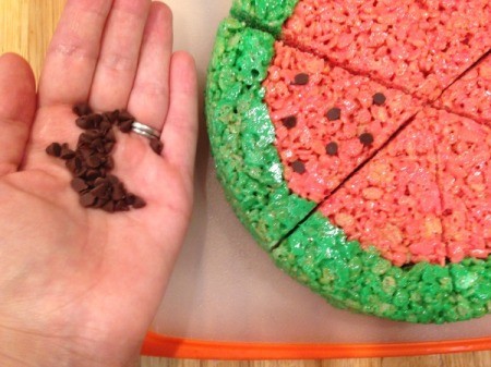 Rice Krispy Treat Watermelon Slices