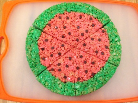 Rice Krispy Treat Watermelon Slices