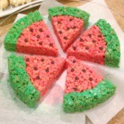 Rice Krispy Treat Watermelon Slices